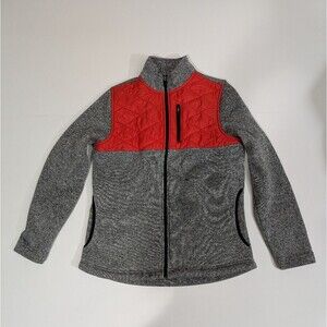 ZYIA Active Heather Gray Athletic Jacket, Women’s Medium, Full Zip Workout Layer